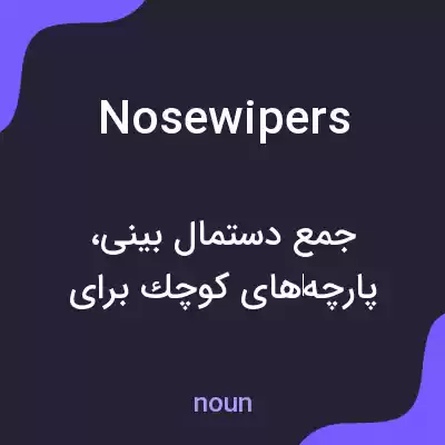 معنی nosewipers به فارسی معنی nosewipers به فارسی