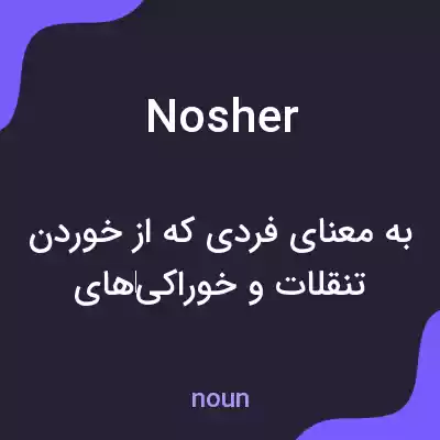 معنی nosher به فارسی معنی nosher به فارسی