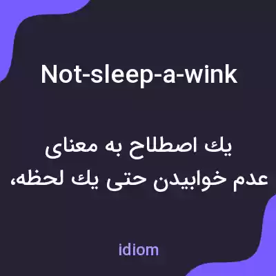 معنی not-sleep-a-wink به فارسی