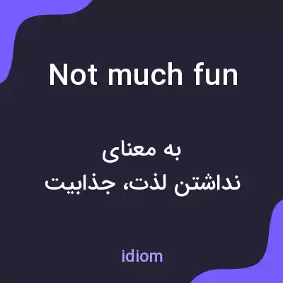 معنی not much fun به فارسی معنی not much fun به فارسی