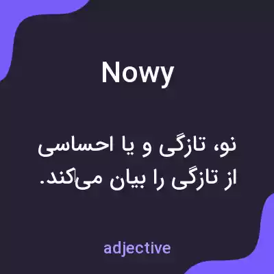 معنی nowy به فارسی معنی nowy به فارسی