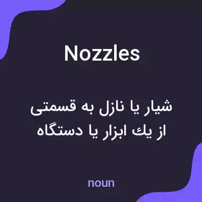 معنی nozzles به فارسی