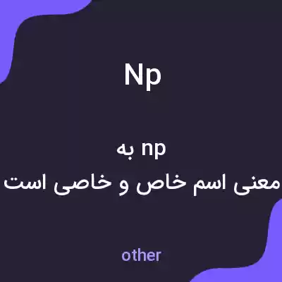 معنی np به فارسی معنی np به فارسی
