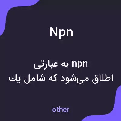 معنی npn به فارسی معنی npn به فارسی