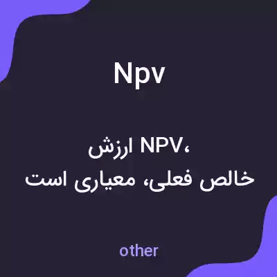 معنی npv به فارسی معنی npv به فارسی