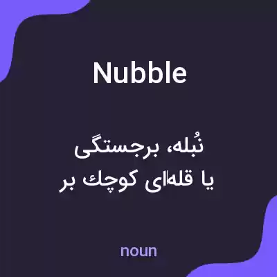 معنی nubble به فارسی معنی nubble به فارسی