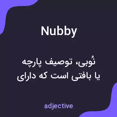 معنی nubby به فارسی معنی nubby به فارسی