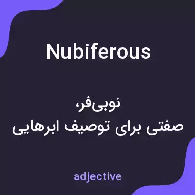 معنی nubiferous به فارسی معنی nubiferous به فارسی