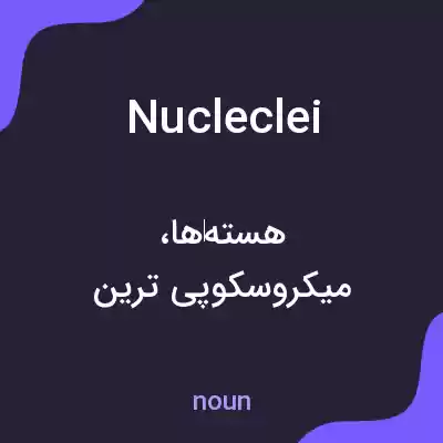 معنی nucleclei به فارسی معنی nucleclei به فارسی