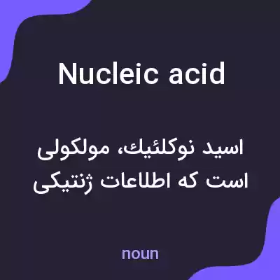 معنی nucleic acid به فارسی معنی nucleic acid به فارسی
