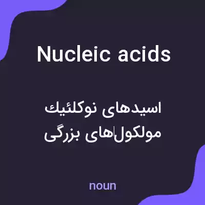 معنی nucleic acids به فارسی