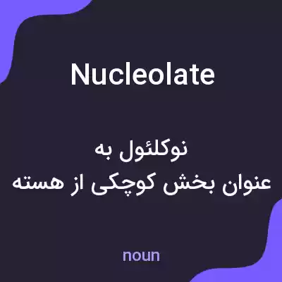 معنی nucleolate به فارسی معنی nucleolate به فارسی