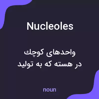 معنی nucleoles به فارسی معنی nucleoles به فارسی