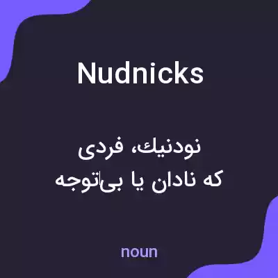 معنی nudnicks به فارسی معنی nudnicks به فارسی