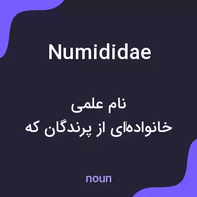 معنی numididae به فارسی معنی numididae به فارسی