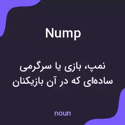 معنی nump به فارسی معنی nump به فارسی