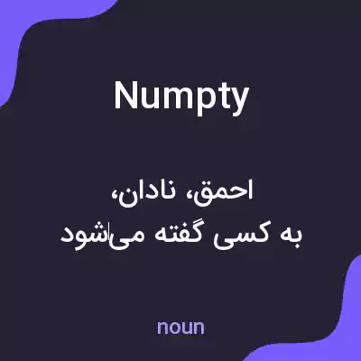 معنی numpty به فارسی معنی numpty به فارسی