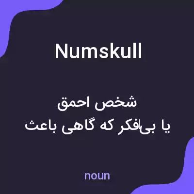 معنی numskull به فارسی معنی numskull به فارسی