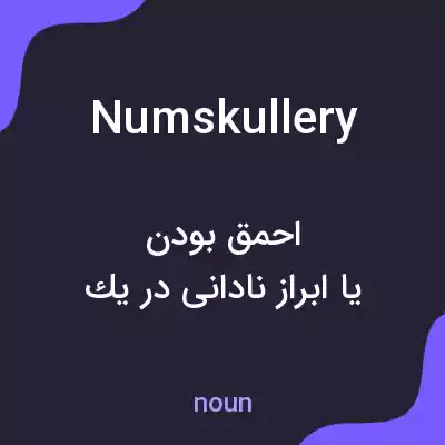 معنی numskullery به فارسی معنی numskullery به فارسی