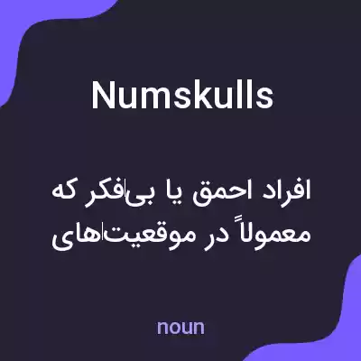 معنی numskulls به فارسی معنی numskulls به فارسی