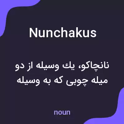 معنی nunchakus به فارسی معنی nunchakus به فارسی