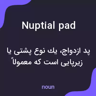 معنی nuptial pad به فارسی معنی nuptial pad به فارسی