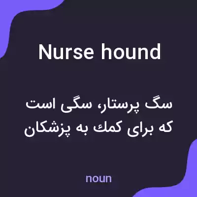 معنی nurse hound به فارسی معنی nurse hound به فارسی