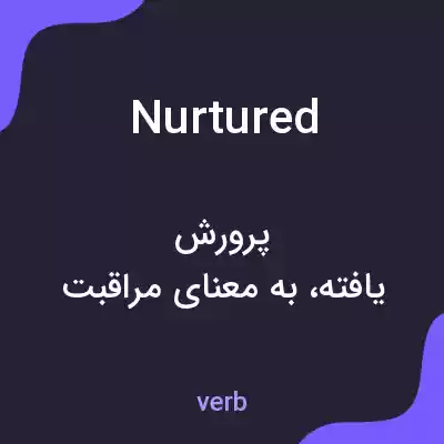 معنی nurtured به فارسی معنی nurtured به فارسی