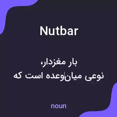 معنی nutbar به فارسی معنی nutbar به فارسی