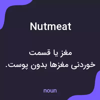 معنی nutmeat به فارسی معنی nutmeat به فارسی