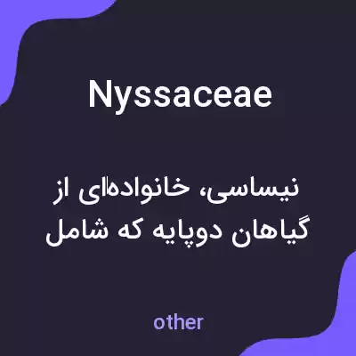 معنی nyssaceae به فارسی معنی nyssaceae به فارسی