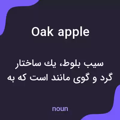 معنی oak apple به فارسی معنی oak apple به فارسی