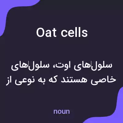 معنی oat cells به فارسی معنی oat cells به فارسی