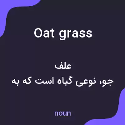 معنی oat grass به فارسی معنی oat grass به فارسی
