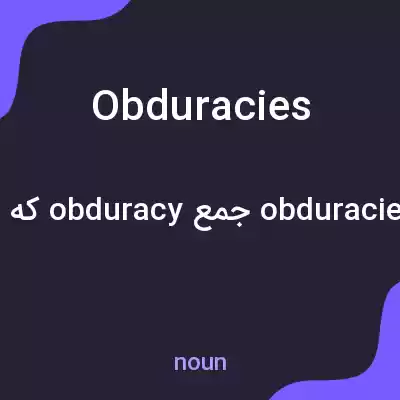 معنی obduracies به فارسی