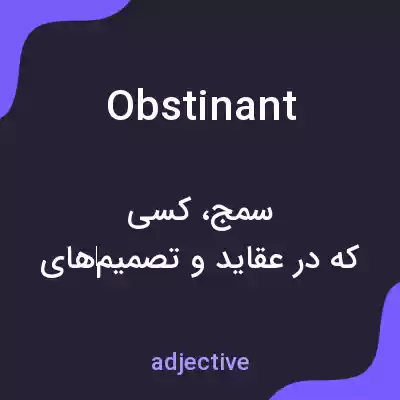 معنی obstinant به فارسی معنی obstinant به فارسی