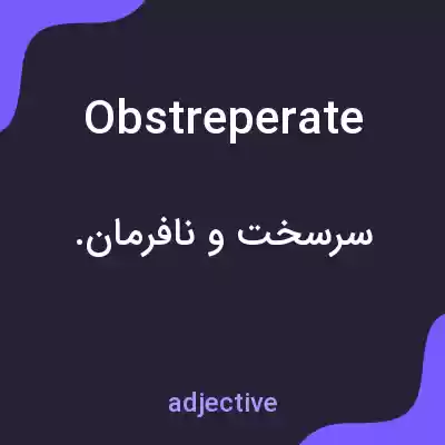 معنی obstreperate به فارسی معنی obstreperate به فارسی