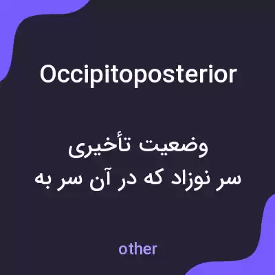 معنی occipitoposterior به فارسی معنی occipitoposterior به فارسی