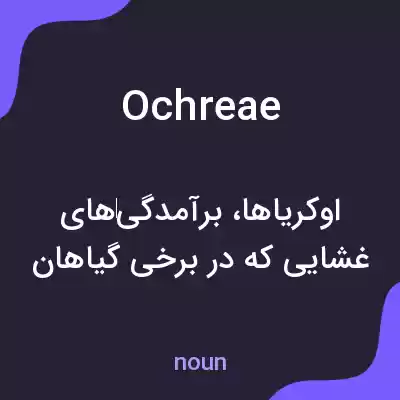 معنی ochreae به فارسی معنی ochreae به فارسی