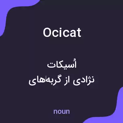 معنی ocicat به فارسی معنی ocicat به فارسی