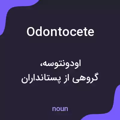 معنی odontocete به فارسی معنی odontocete به فارسی