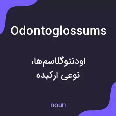 معنی odontoglossums به فارسی معنی odontoglossums به فارسی
