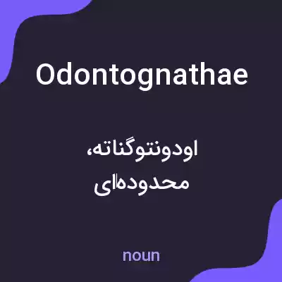 معنی odontognathae به فارسی معنی odontognathae به فارسی