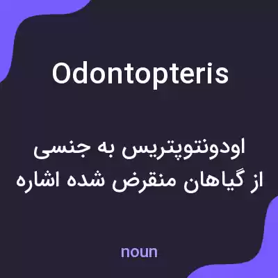 معنی odontopteris به فارسی معنی odontopteris به فارسی