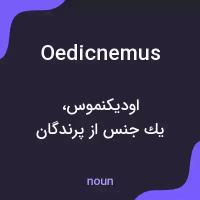 معنی oedicnemus به فارسی معنی oedicnemus به فارسی