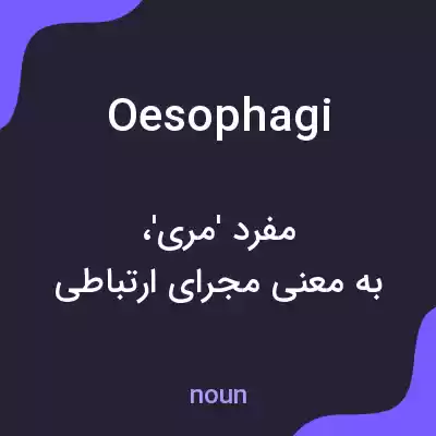 معنی oesophagi به فارسی معنی oesophagi به فارسی