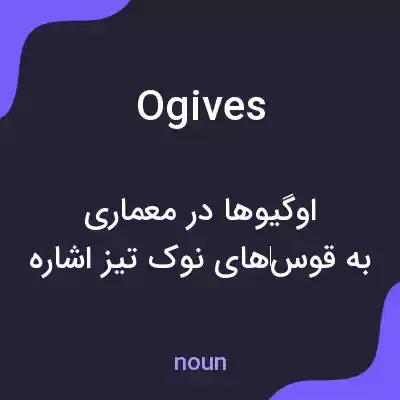معنی ogives به فارسی