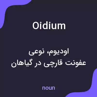 معنی oidium به فارسی معنی oidium به فارسی
