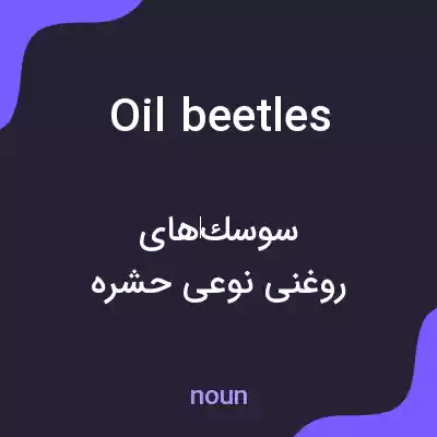 معنی oil beetles به فارسی معنی oil beetles به فارسی