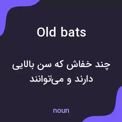 معنی old bats به فارسی معنی old bats به فارسی